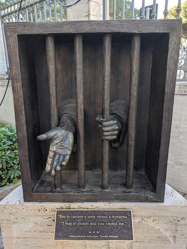 When I was in Prison - Basilica of Saint Paul Outside the Wall bronze