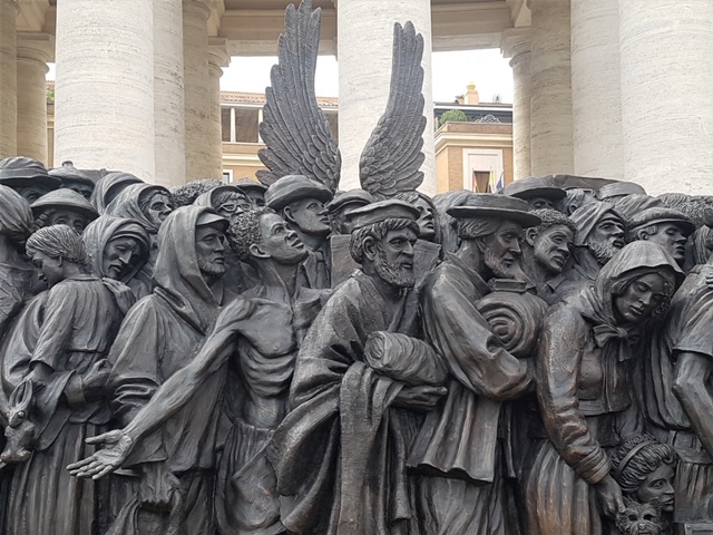 Angels Unawares in St Peter's Square - close up