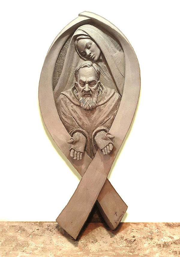 Padre Pio with Mary